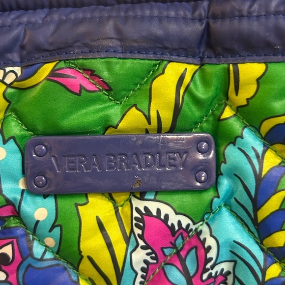 Vera Bradley Large Pleated Tote Shoulder Bag – Trimmed Emerald Green Paisley - Picture 14 of 14